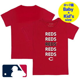 【送料無料+割引クーポン】【ベビー・キッズサイズ（0-7歳用）】 MLBオフィシャル ベビー キッズ 子供用Tシャツ 半袖トップス Red シンシナティ・レッズ Cincinnati Reds Stacked T-Shirt