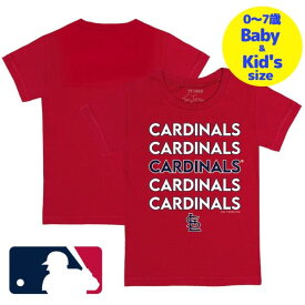 【送料無料+割引クーポン】【ベビー・キッズサイズ（0-7歳用）】 MLBオフィシャル ベビー キッズ 子供用Tシャツ 半袖トップス Red ヌートバー セントルイス・カージナルス St. Louis Cardinals Stacked T-Shirt