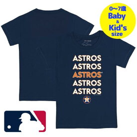 【送料無料+割引クーポン】【ベビー・キッズサイズ（0-7歳用）】 MLBオフィシャル ベビー キッズ 子供用Tシャツ 半袖トップス Navy ヒューストン・アストロズ Houston Astros Stacked T-Shirt
