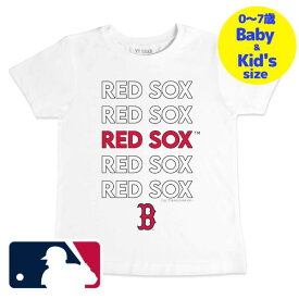 【送料無料+割引クーポン】【ベビー・キッズサイズ（0-7歳用）】 MLBオフィシャル ベビー キッズ 子供用Tシャツ 半袖トップス White 吉田正尚 ボストン・レッドソックス Boston Red Sox Stacked T-Shirt
