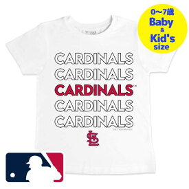 【送料無料+割引クーポン】【ベビー・キッズサイズ（0-7歳用）】 MLB公式 ベビー キッズ 子供用Tシャツ 半袖トップス White ヌートバー セントルイス・カージナルス St. Louis Cardinals Stacked T-Shirt