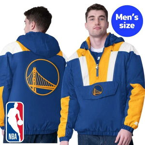 �y���������z NBA���� �����Y �E�B���h�u���[�J�[ �A�E�^�[ �i�C�����W���P�b�g �W�����p�[ �S�[���f���X�e�C�g�E�E�H���A�[�Y �X�e�t�B���E�J���[ Golden State Warriors Charger Pullover Jacket