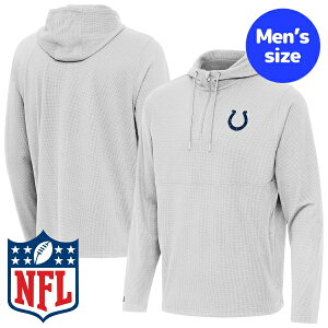 yz NFL Ki Y p[J[ gbvX t[fB[ AeBOA Antigua CfBAi|XERc Indianapolis Colts Antigua Connected Quarter-Zip Pullover Hoodie