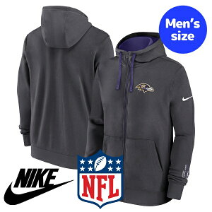 �y���������z NFL���� ���K�i �����Y �p�[�J�[ �����g�b�v�X �t�[�f�B�[ �i�C�L Nike �{���e�B���A�E���C�u���Y Baltimore Ravens Nike Primetime Club Full-Zip Hoodie