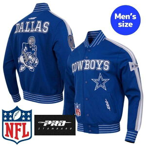 �y���������z NFL���� ���K�i �����Y �A�E�^�[ �X�^�W���� �o�[�V�e�B�W���P�b�g �v���X�^���_�[�h Pro Standard �_���X�E�J�E�{�[�C�Y DALLAS COWBOYS PRO GAME DAY RETRO JACKET
