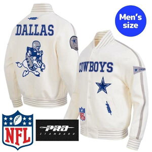 �y���������z NFL���� ���K�i �����Y �A�E�^�[ �X�^�W���� �o�[�V�e�B�W���P�b�g �v���X�^���_�[�h Pro Standard �_���X�E�J�E�{�[�C�Y DALLAS COWBOYS PRO GAME DAY RETRO JACKET