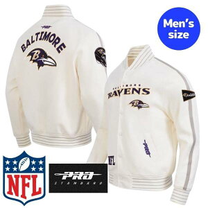 �y���������z NFL���� ���K�i �����Y �A�E�^�[ �X�^�W���� �o�[�V�e�B�W���P�b�g �v���X�^���_�[�h Pro Standard �{���e�B���A�E���C�u���Y BALTIMORE RAVENS PRO GAME DAY DBL KNIT JACKET