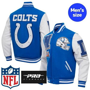 yz NFL Ki Y AE^[ X^W o[VeBWPbg vX^_[h Pro Standard CfBAi|XERc INDIANAPOLIS COLTS MASHUP RIB WOOL VARSITY JACKET