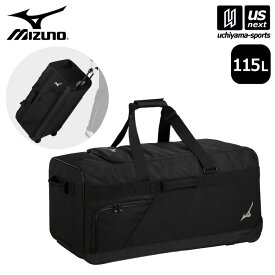 (大型品) ミズノ 【 MIZUNO 】 遠征キャスターバッグ 115L 2025年継続MODEL 【 33JC3107 キャスターバック キャリーバッグ タイヤ付き 部活動 合宿 試合 ブラック 】【メール便不可】[自社倉庫]