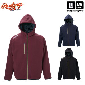 【物価高応援クーポン配布中】ローリングス 【 Rawlings 】 メンズ フーデッドフリースジャケット 2025年継続MODEL 【 AOS13S11 ジャケット 上着 パーカー フリース メンズ レディース 】【翌日配達
