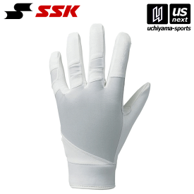 エスエスケイ【SSK】 野球 バッティング手袋 守備用手袋 BG1004S （10）ホワイト 2024年継続MODEL [M便 1/1][取り寄せ][自社倉庫]