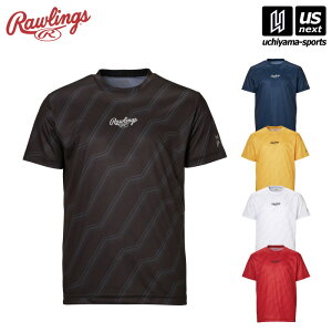 【物価高応援クーポン配布中】ローリングス 【 Rawlings 】 野球 メンズ グラフィック Tシャツ 2024〜25年秋冬MODEL 【 AST14F02 BASEBALL 半袖 Tシャツ ハーフスリーブ 総柄 男性 女性 練習着 】【翌日