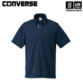 コンバース【 CONVERSE 】 バスケットボール メンズ ボタンダウンシャツ ネイビー【CB221402 ポロシャツ バスケット バスケ 部活 チーム 定番】[M便 1/1][取り寄せ][自社倉庫]