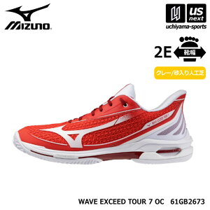 �~�Y�m �y MIZUNO �z �e�j�X�V���[�Y �E�G�[�u�G�N�V�[�h�c�A�[ 7 OC 2026�N�t��MODEL �y 61GB2673 WAVE EXCEED �E�F�[�u�G�N�V�[�h �e�j�X �N���[ ������l�H�� �����Y ���f�B�[�X �z�y�����z�B�Ώہz�y