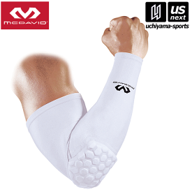 マクダビッド【McDavid】HEX パワーアームスリーブ ホワイト（M6500）腕サポーター 腕用【メール便不可】[取り寄せ][自社倉庫]