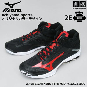 �y���悠��z�~�Y�m �y MIZUNO �z �o���[�{�[���V���[�Y uchiyama-sports �I���W�i���J���[ WAVE LIGHTNING TYPE MID �u���b�N×���b�h �y V1GX231000 �I�[�_�[�V���[�Y �����Y ���f�B�[�X �j�� ���� �z�y����