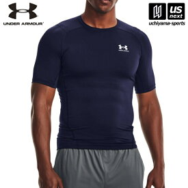 アンダーアーマー【 UNDER ARMOUR 】 1361518 UAヒートギアアーマー コンプレッション ショートスリーブシャツ MidnightNavy/White 2025年継続MODEL [M便 1/1][取り寄せ] [自社倉庫]