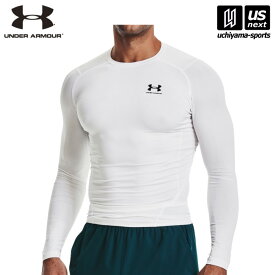 アンダーアーマー 【 UNDER ARMOUR 】 UAヒートギアアーマー コンプレッション ロングスリーブ シャツ ホワイト/ブラック 1361524 [M便 1/1][取り寄せ] [自社倉庫]