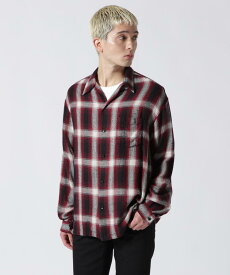 【B'2nd】MINEDENIM（マインデニム）RS.Nep Check Open Collar L/S SH