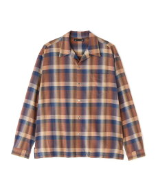 【B'2nd】MINEDENIM（マインデニム）TWN Check Open Collar L/S SH メンズ 国内正規品 チェックオープンカラー長袖シャツ