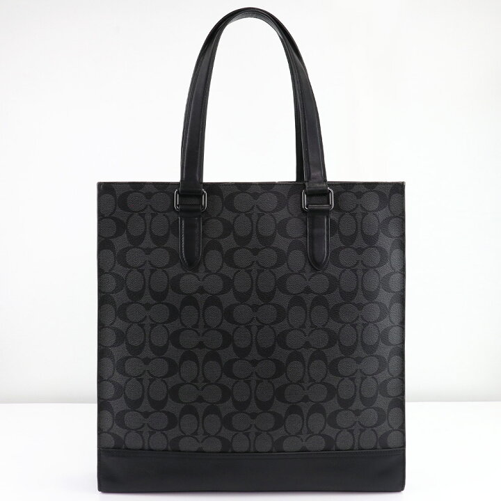 最新号掲載アイテム トートバッグ チャコール ブラック C3232qbmi5 アウトレット シグネチャー バッグ コーチ トート ストラクチャード