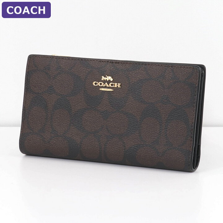 楽天市場】コーチ COACH 財布 長財布 C8714 二つ折り シグネチャー 
