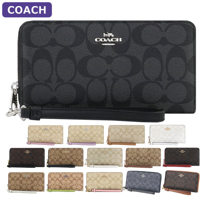 楽天市場】コーチ COACH 財布 長財布 C4452 ストラップ付 シグネチャー 