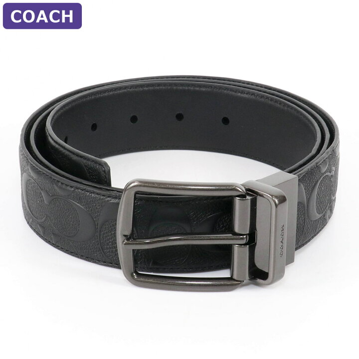 楽天市場】コーチ COACH ベルト CQ024 BLK シグネチャー リバーシブル  