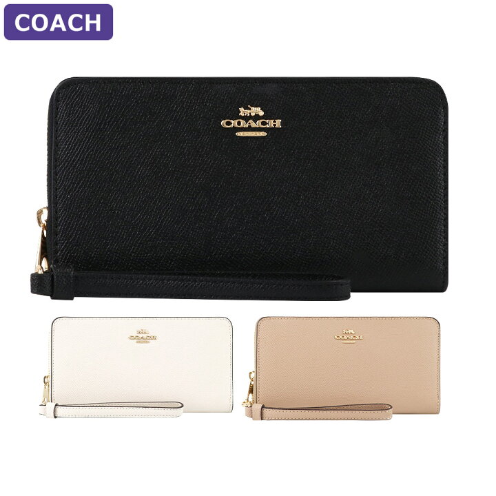 楽天市場】コーチ COACH 財布 長財布 C3441 ストラップ付 ラウンド 