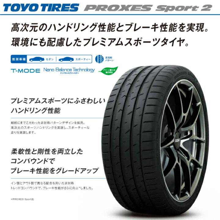 楽天市場】235/45R18 PROXES Sport2 国産 トーヨー タイヤ 235/45ZR18 