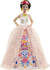 Barbie Dia De Muertos 2020 バービー　ディア・デ・ムエルトス　人形　刺繍レースのドレスと花の王冠