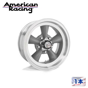 �yAmerican Racing(�A�����J�����[�V���O)���K�㗝�X�z15�C���`�A���~�z�C�[�� 1�{VN105 TORQ THRUST D 15×7J 5H127 -6TORQ THRUST GRAY W/ MACH LIP �ėp
