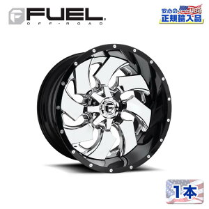 yFUEL OFFROAD (t[GIt[h) K㗝Xz22C`zC[ 1{D240 CLEAVER 22×12 6H 135/139.7 -44 CB106.1CHROME PLATED GLOSS BLACK LIP(N[bL/OXubNbv)ėp/D24022209847