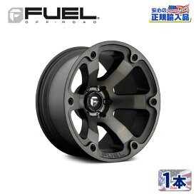 【FUEL OFFROAD (フューエルオフロード) 正規代理店】17インチアルミホイール 1本D564 BEAST ビースト17×9 6H139.7 +1 CB108MATTE BLACK DOUBLE DARK TINT 汎用/D56417908350