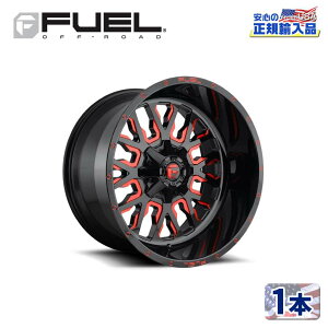 【FUEL OFFROAD (フューエルオフロード) 正規代理店】20インチアルミホイール 1本D612 STROKE ストローク20×9 6H135/139.7 +1 CB106.1GLOSS BLACK RED TINTED CLEAR 汎用/D61220909850