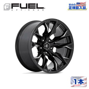 【FUEL OFFROAD (フューエルオフロード) 正規代理店】20インチアルミホイール 1本D803 FLAME8 20×10 8H165.1 -18 CB125.1グロスブラックミルド/GLOSS BLACK MILLED 汎用
