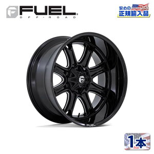 【FUEL OFFROAD(フューエルオフロード)正規代理店】20インチアルミホイール 1本DARKSTAR FC853BE20×10 8H 165.1 -18 CB125.1グロスブラックミルド 汎用