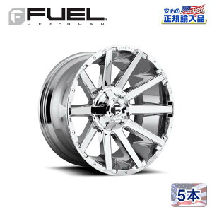 【FUEL OFFROAD (フューエルオフロード) 正規代理店】20インチアルミホイール 5本セットD614 CONTRA コントラ20×9 6H135/139.7 +2 CB106.1CHROME PLATED 汎用/D61420909849