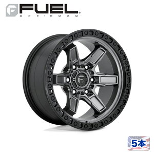 �yFUEL OFFROAD (�t���[�G���I�t���[�h) ���K�㗝�X�z17�C���`�A���~�z�C�[�� 5�{�Z�b�gD698 KICKER6 �L�b�J�[617×9 6H139.7 -12 CB106.1MATTE GUN METAL BLACK BEAD RING �ėp/D69817908445
