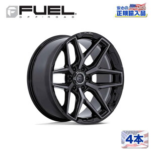 �yFUEL OFFROAD (�t���[�G���I�t���[�h) ���K�㗝�X�z22�C���`�z�C�[�� 4�{�Z�b�gFLUX 22×9.5 6H 139.7 +20 CB106.1GLOSS BLACK BRUSH FC GRAY DDT(�O���X�u���b�N�u���b�V�� FC�O���[ DDT)�ėp/FC854BT22956820