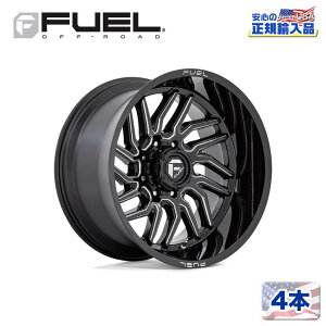 【FUEL OFFROAD (フューエルオフロード) 正規代理店】24インチホイール 4本セットD807 HURRICANE 24×12 8H 170 -44 CB125.1GLOSS BLACK MILLED(グロスブラックミルド)汎用/D80724201747