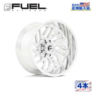【FUEL OFFROAD (フューエルオフロード) 正規代理店】24インチホイール 4本セットD809 HURRICANE 24×12 6H 139.7 -44 CB106.1POLISHED MILLED(ポリッシュドミルド)汎用/D80924208447