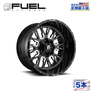 �yFUEL OFFROAD (�t���[�G���I�t���[�h) ���K�㗝�X�z22�C���`�z�C�[�� 5�{�Z�b�gD611 STROKE 22×7 4H 156 +13 CB110.1GLOSS BLACK MILLED(�O���X�u���b�N�~���h)�ėp/D6112270A544