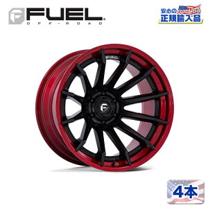 【FUEL OFFROAD (フューエルオフロード) 正規代理店】24インチホイール 4本セットFC403 BURN 24×12 6H 139.7 -44 CB106.1MATTE BLACK W/ CANDY RED LIP(マットブラック/キャンディーレッドリップ)汎用/FC403MQ24126844N