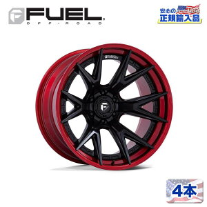 �yFUEL OFFROAD (�t���[�G���I�t���[�h) ���K�㗝�X�z20�C���`�z�C�[�� 4�{�Z�b�gFC402 CATALYST 20×10 8H 165.1 -18 CB125.1MATTE BLACK W/ CANDY RED LIP(�}�b�g�u���b�N/�L�����f�B�[���b�h���b�v)�ėp/FC402MQ20108018