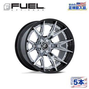 yFUEL OFFROAD (t[GIt[h) K㗝Xz22C`zC[ 5{ZbgFC402 CATALYST 22×10 8H 165.1 -18 CB125.1CHROME W/ GLOSS BLACK LIP(N[/OXubNbv)ėp/FC402PB22108018N