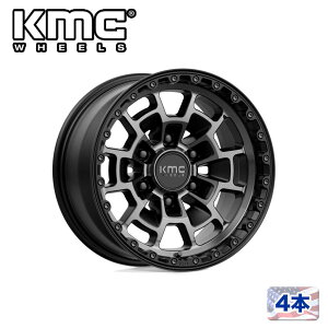 �yKMC�i�P�[�G���V�[�j���{�̔��㗝�X�z17�C���`�A���~�z�C�[�� 4�{�ėp KM718 SUMMIT SATIN BLACK W/ GRAY TINT17×8.5J 6H 135 +18 CB87.1