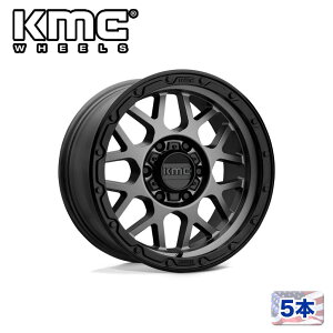 �yKMC ���K�i�z20�C���`�z�C�[�� 5�{KM535 GRENADE OFF-ROAD 20×9 6H 135 +18 CB87.1MATTE GRAY W/ MATTE BLACK LIP�ėp/KM53529063418