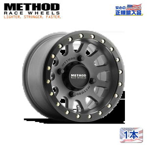 �yMethod Race Wheels(���\�b�h���[�X)���K�㗝�X�z15�C���`�A���~�z�C�[�� 1�{MR401 UTV Beadlock �`�^�j�E��/�}�b�g�u���b�N�����O15X6 5H114.3 +49 CB72 �ėp