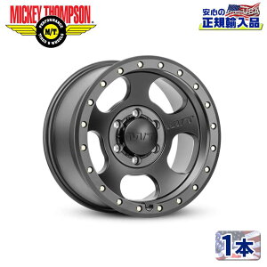 �yMICKEY THOMPSON ���K�i�z17�C���`�A���~�z�C�[�� 1�{MT Canyon Pro Satin Black �T�e���u���b�N17×9 8H170 ±0 CB125.2 �ėp
